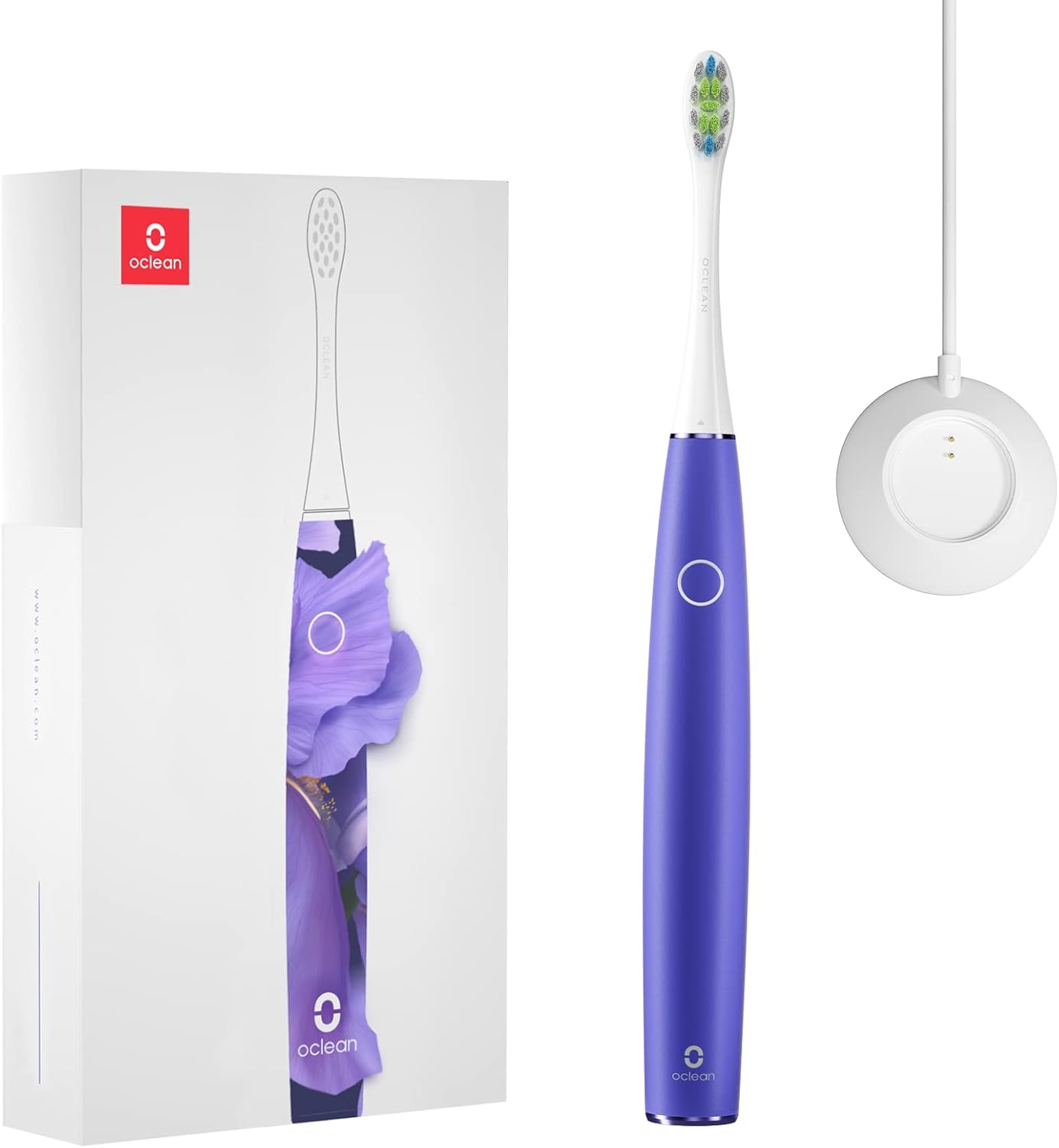 Oclean Schallzahnbürste X Series Pro Digital Travel Set mit Touch-Display, 6 Bürstenköpfe mit Reiseetui & Timer, 3 Modi Elektrische Zahnbürste, Electric Toothbrush mit 30 Tage Akkulaufzeit, Perlsilber