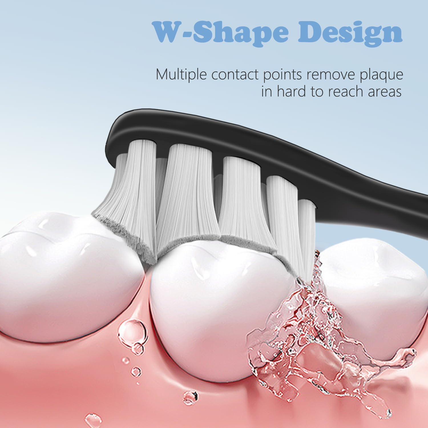6 Pack Replacement Brush Heads Compatible with Suri Electric Toothbrush for Suri Replacement Toothbrush Heads