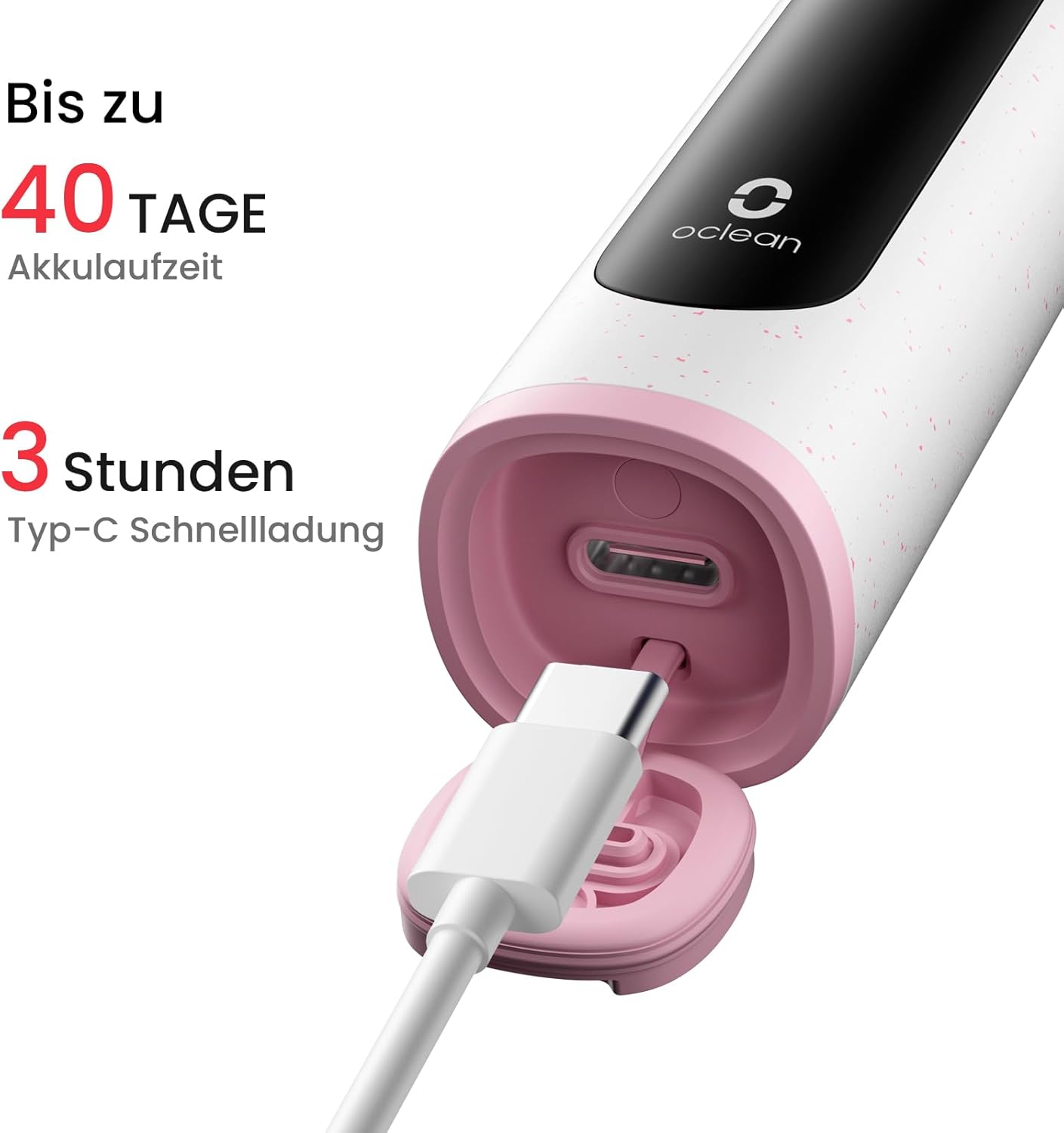 Oclean Schallzahnbürste X Lite Grau, Elektrische Zahnbürste mit 5 Putzmodi, Electric Toothbrush mit 40 Tage Akkulaufzeit, IPX7 Wasserdicht, 72000VPM, SmarTimer, EasyStart, Grau