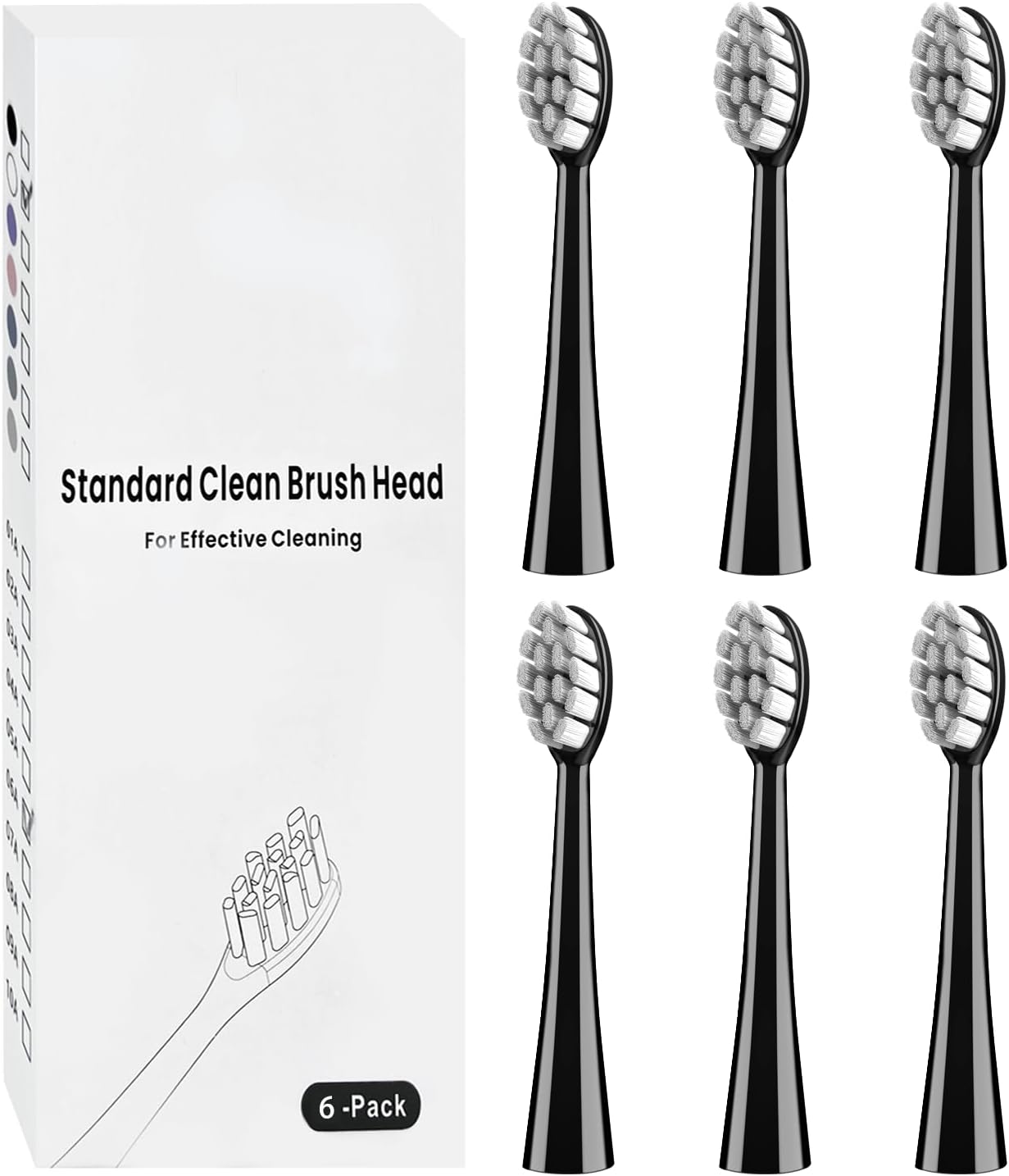 6 Pack Gum Care Replacement Brush Heads Compatible with Oclean Electric Toothbrush Heads for Oclean Spark, Flow, X Pro, X Pro Elite, X Pro Digital, X Lite, X Ultra, Air2, F1