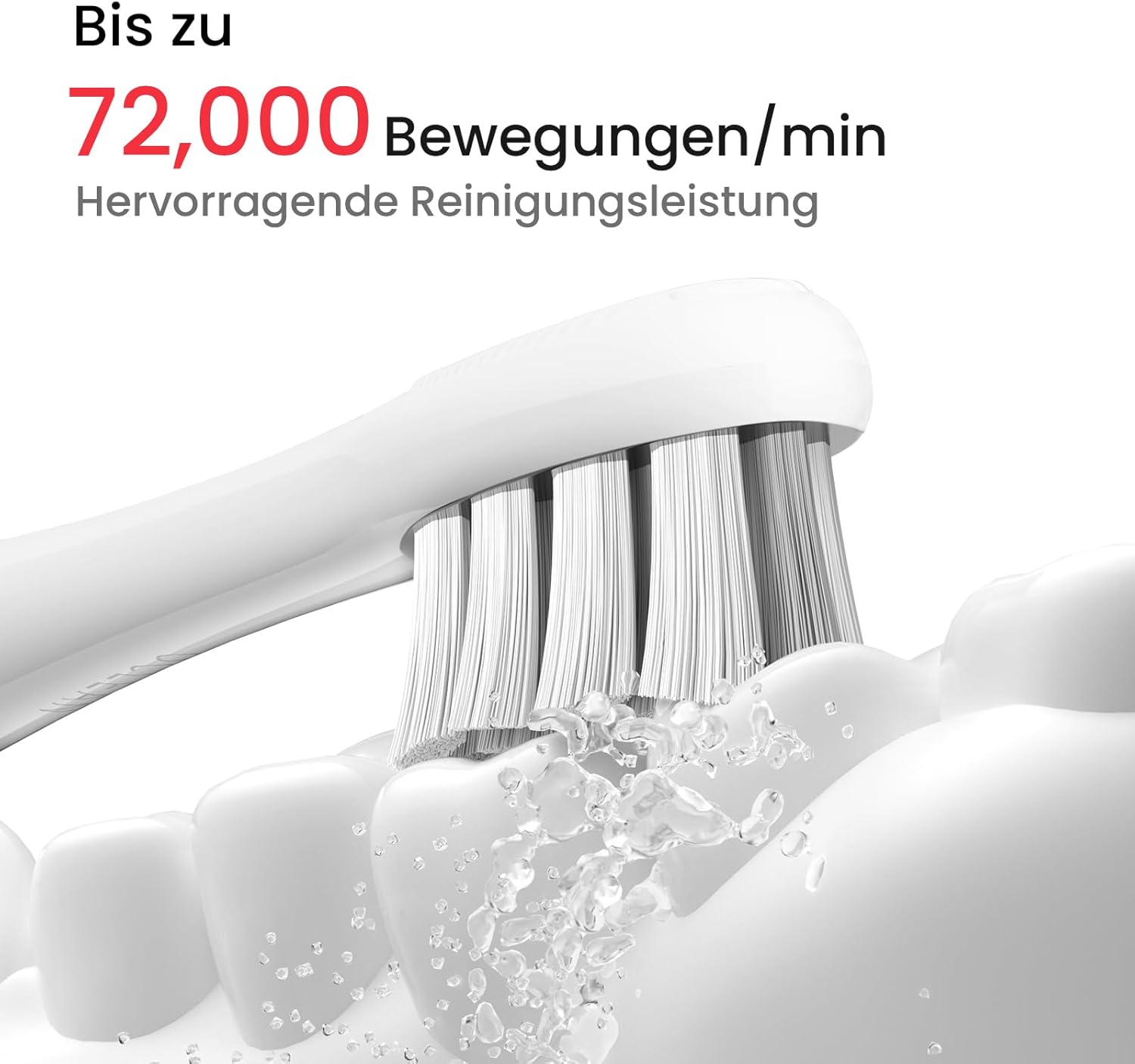 Oclean Schallzahnbürste X Lite Grau, Elektrische Zahnbürste mit 5 Putzmodi, Electric Toothbrush mit 40 Tage Akkulaufzeit, IPX7 Wasserdicht, 72000VPM, SmarTimer, EasyStart, Grau