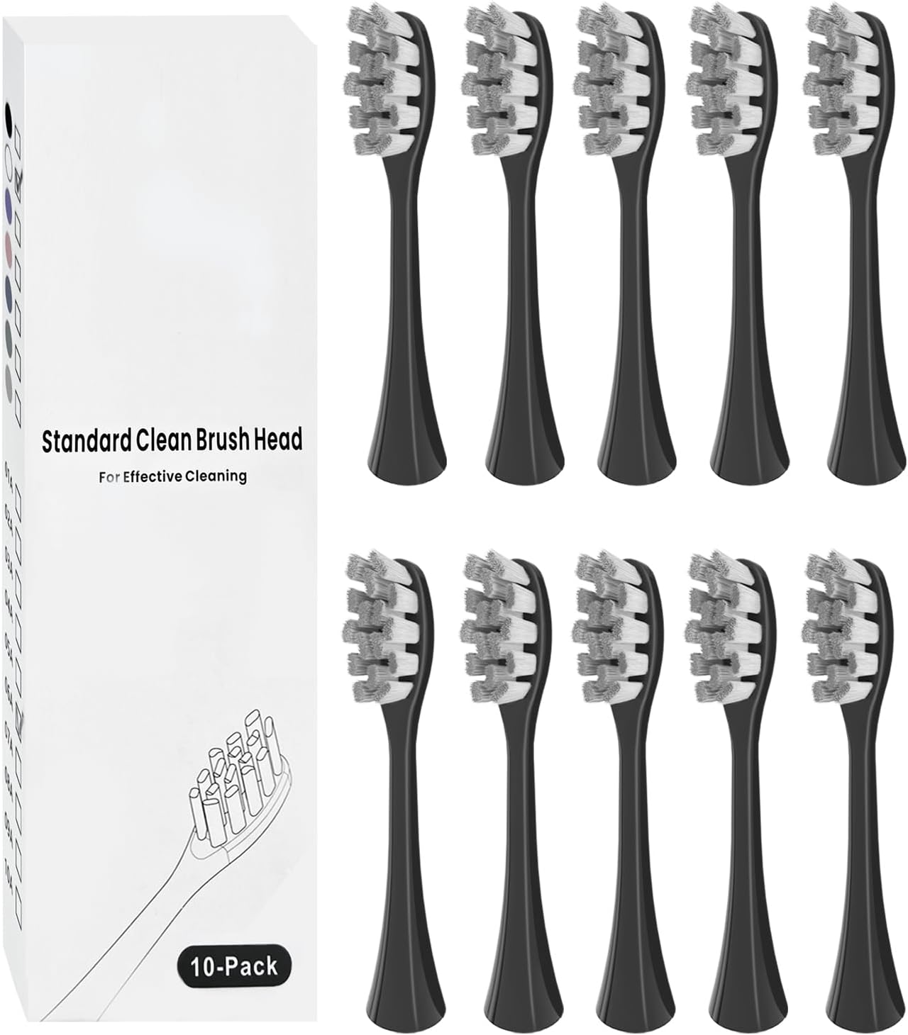 10 Pack Toothbrush Heads Compatible with Oclean Electric Toothbrush, Replacement Brushes Suitable for Oclean One, Flow, X Pro, X Pro Elite, X Pro Digital, X Lite, X10, X Ultra, Air2, F1 etc.