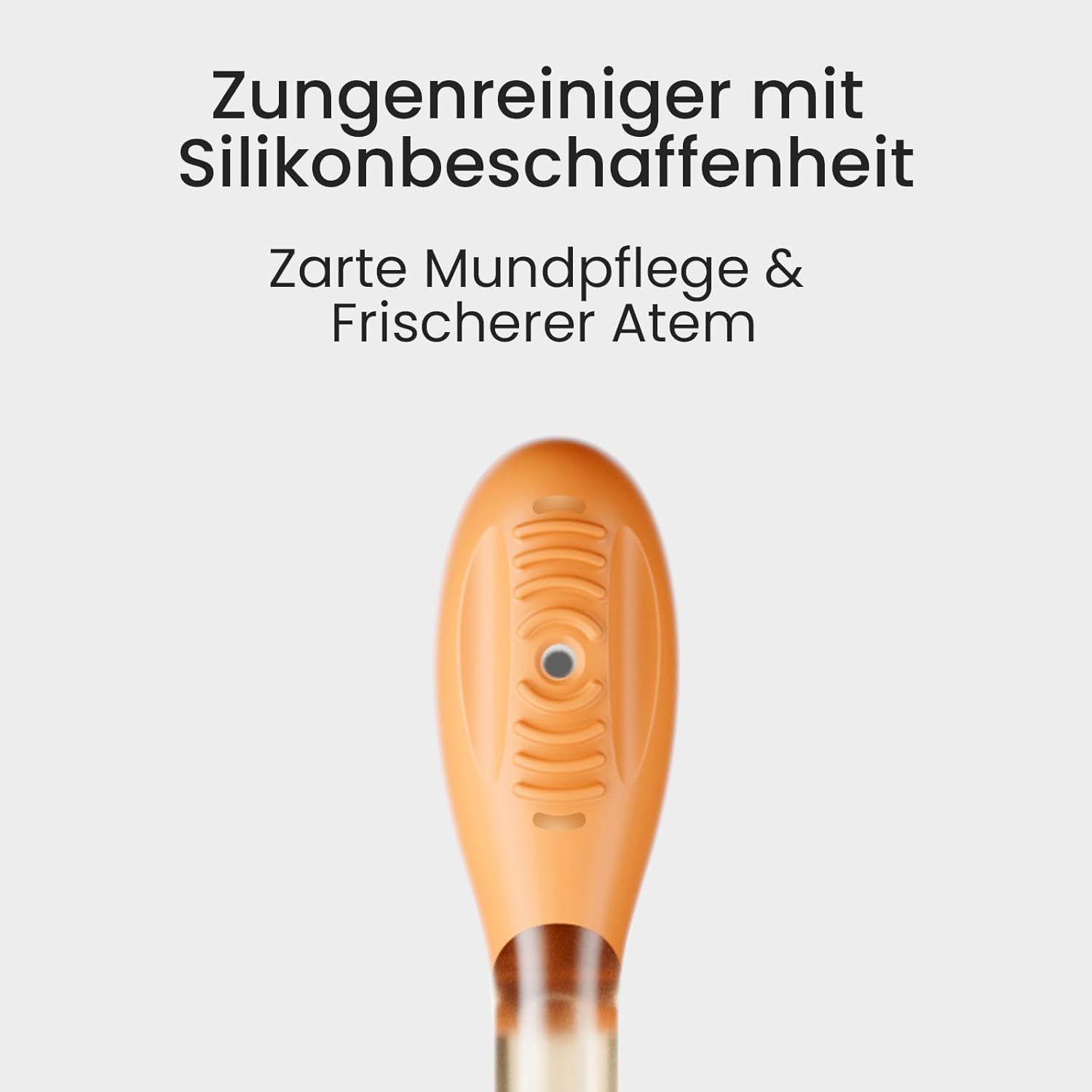 Oclean Easy Clean Bürstenköpfe 2 Pack, Ersatzbürstenköpfe für Oclean Ease elektrische Zahnbürste, weichem Gummi mit soft Borsten, Aufsteckzahnbürstenkopf mit Zungenreiniger, Orange