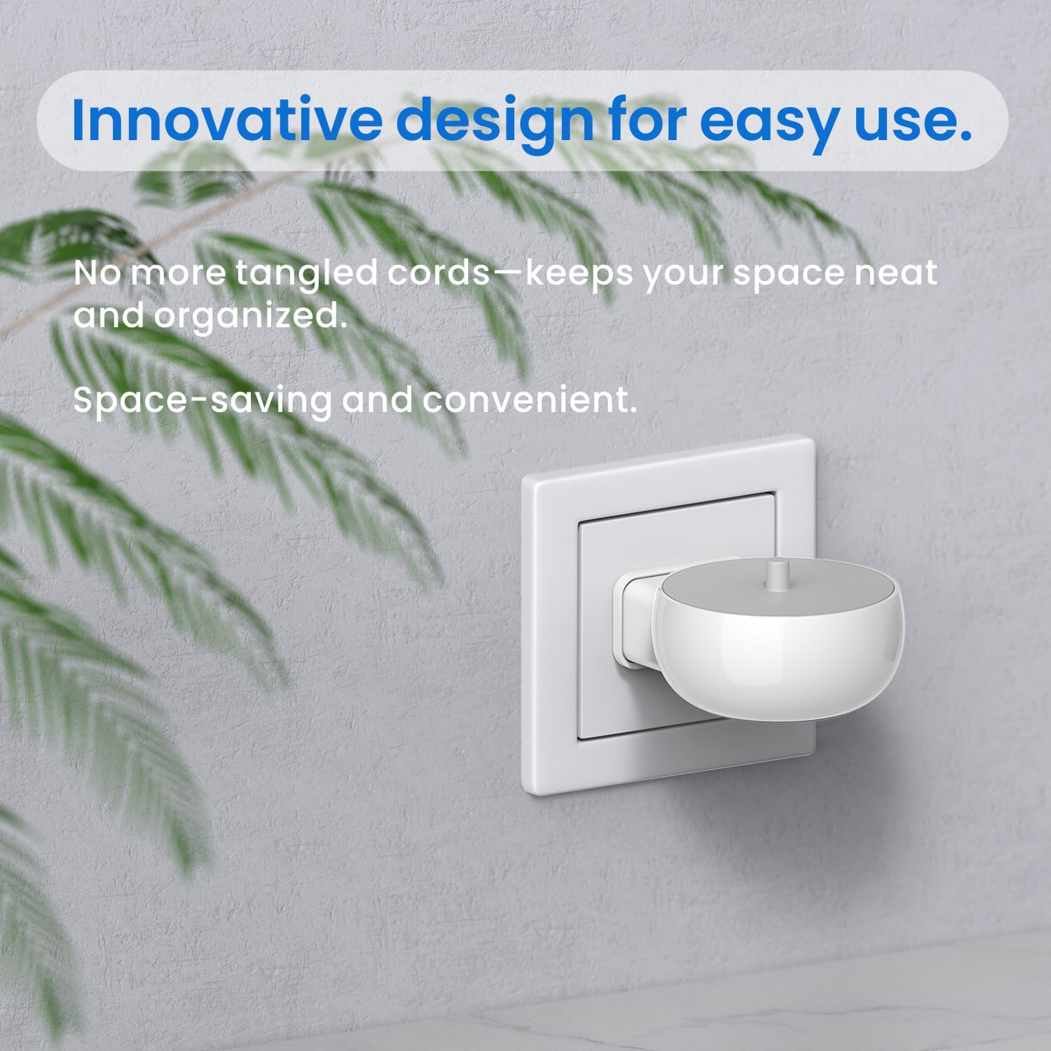 2-in-1 Wall Charger for Philips Sonicare Electric Toothbrush, 3-Port US Plug Charger Base for Philip 1100 3100 4100 4300 4500 5100 5300 6000 6100 6300 7000 Serie, IPX5, White