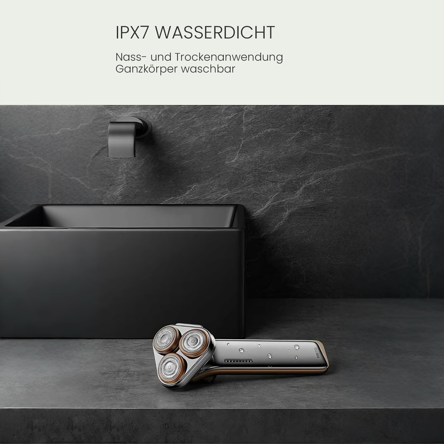 METZ Sword Elektrorasierer für Herren, Rasierapparat Geschenkset mit Nasenhaartrimmer, 7700rpm Rotationsrasierer mit 45 Klingen, IPX7 wasserdicht Nass- & Trockenrasierer, Touch Switch Electric Shaver
