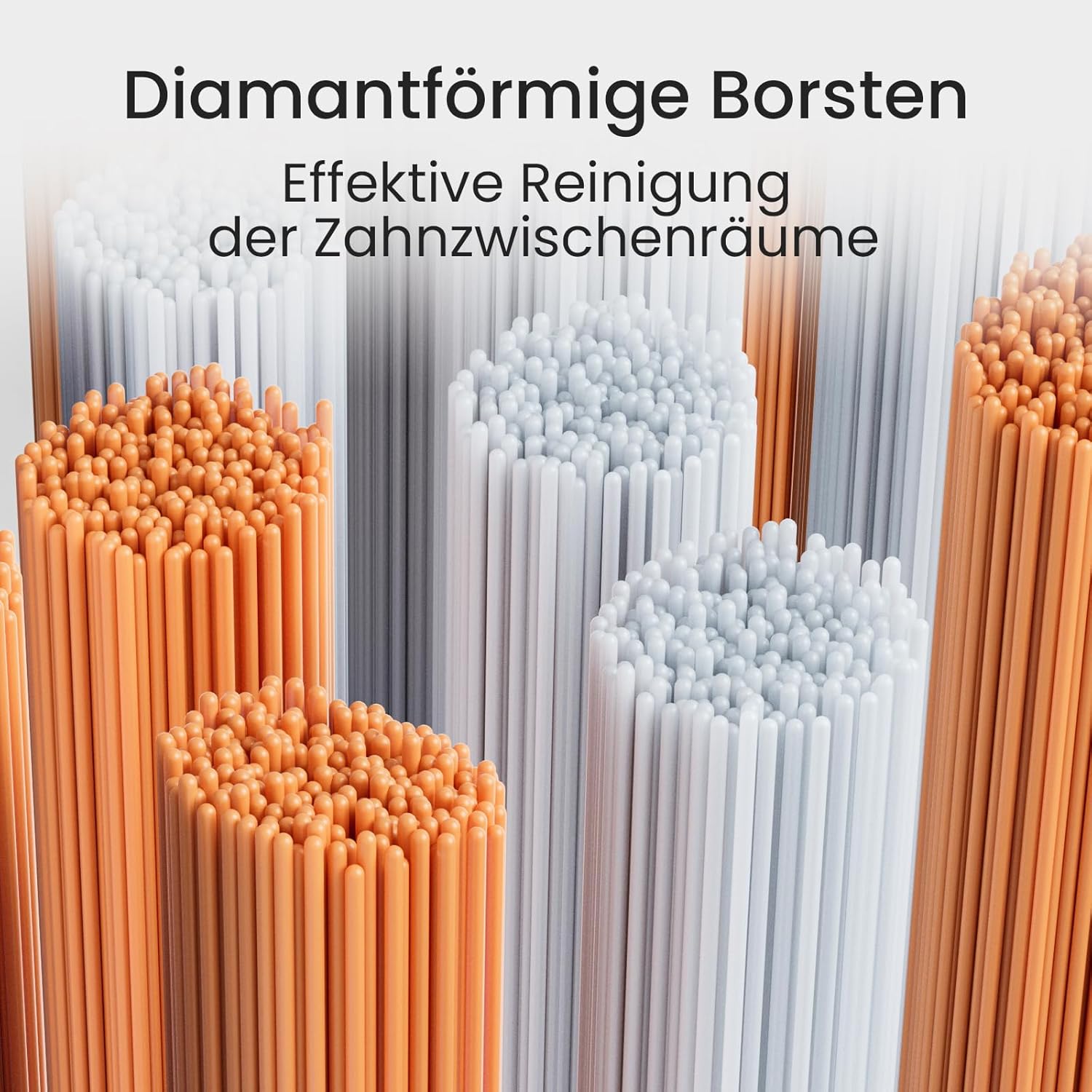 Oclean Easy Clean Bürstenköpfe 2 Pack, Ersatzbürstenköpfe für Oclean Ease elektrische Zahnbürste, weichem Gummi mit soft Borsten, Aufsteckzahnbürstenkopf mit Zungenreiniger, Orange