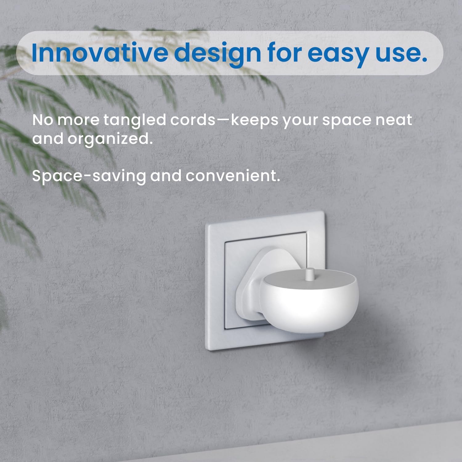 2-in-1 Wall Charger for Philips Sonicare Electric Toothbrush, Charger Base for Philip 1100 3100 4100 4300 4500 5100 5300 6000 6100 6300 7000 Serie, IPX5, White