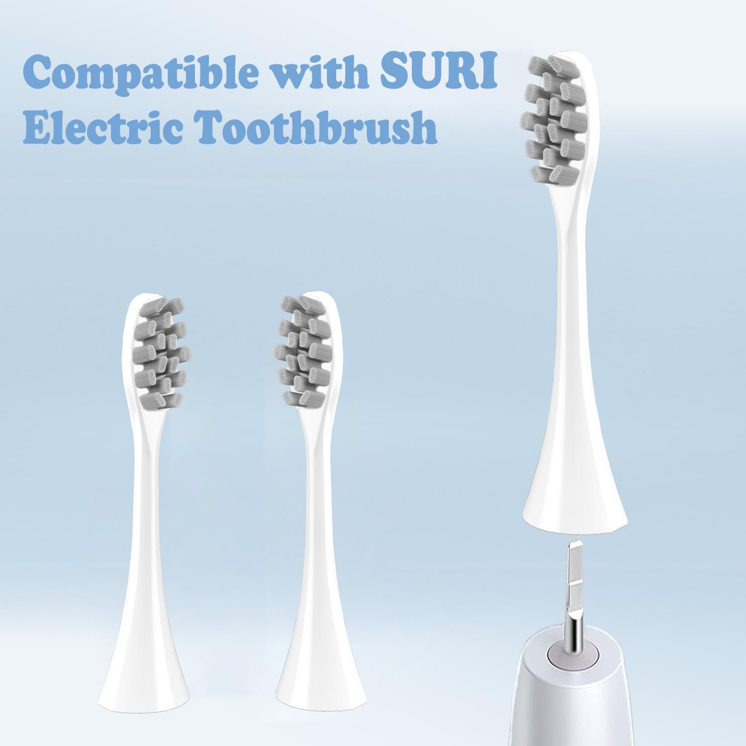 6 Pack Gum Care Replacement Brush Heads Compatible with Suri Electric Toothbrush for Suri Replacement Toothbrush Heads