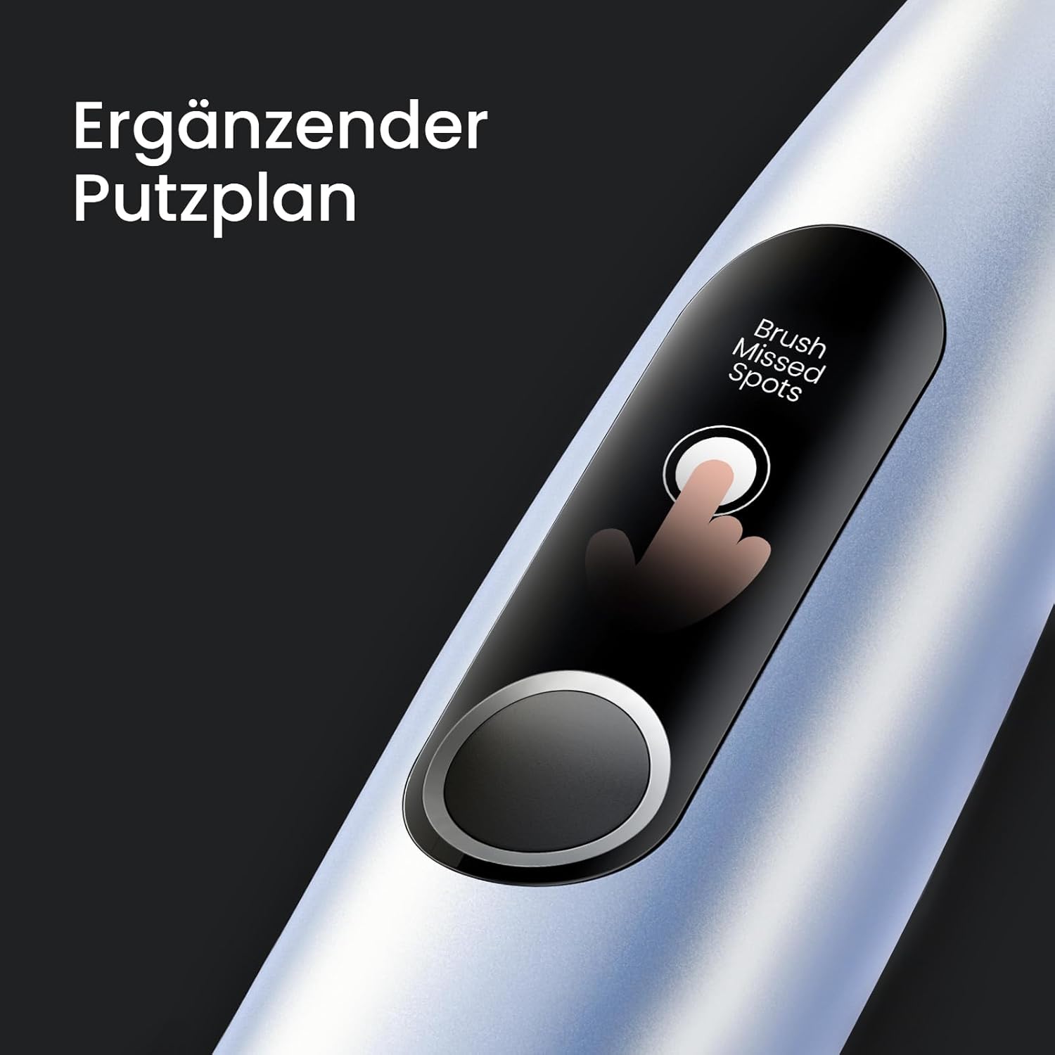 Oclean Schallzahnbürste X Series Pro Digital Travel Set mit Touch-Display, 6 Bürstenköpfe mit Reiseetui & Timer, 3 Modi Elektrische Zahnbürste, Electric Toothbrush mit 30 Tage Akkulaufzeit, Perlsilber