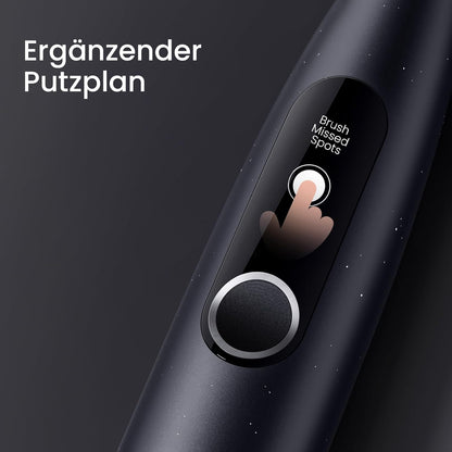 Oclean Schallzahnbürste X Series Pro Digital Travel Set mit Touch-Display, 6 Zahnbürstenköpfe mit Reiseetui, 3 Modi Elektrische Zahnbürste mit Timer & 30 Tage Akkulaufzeit, Sternlila