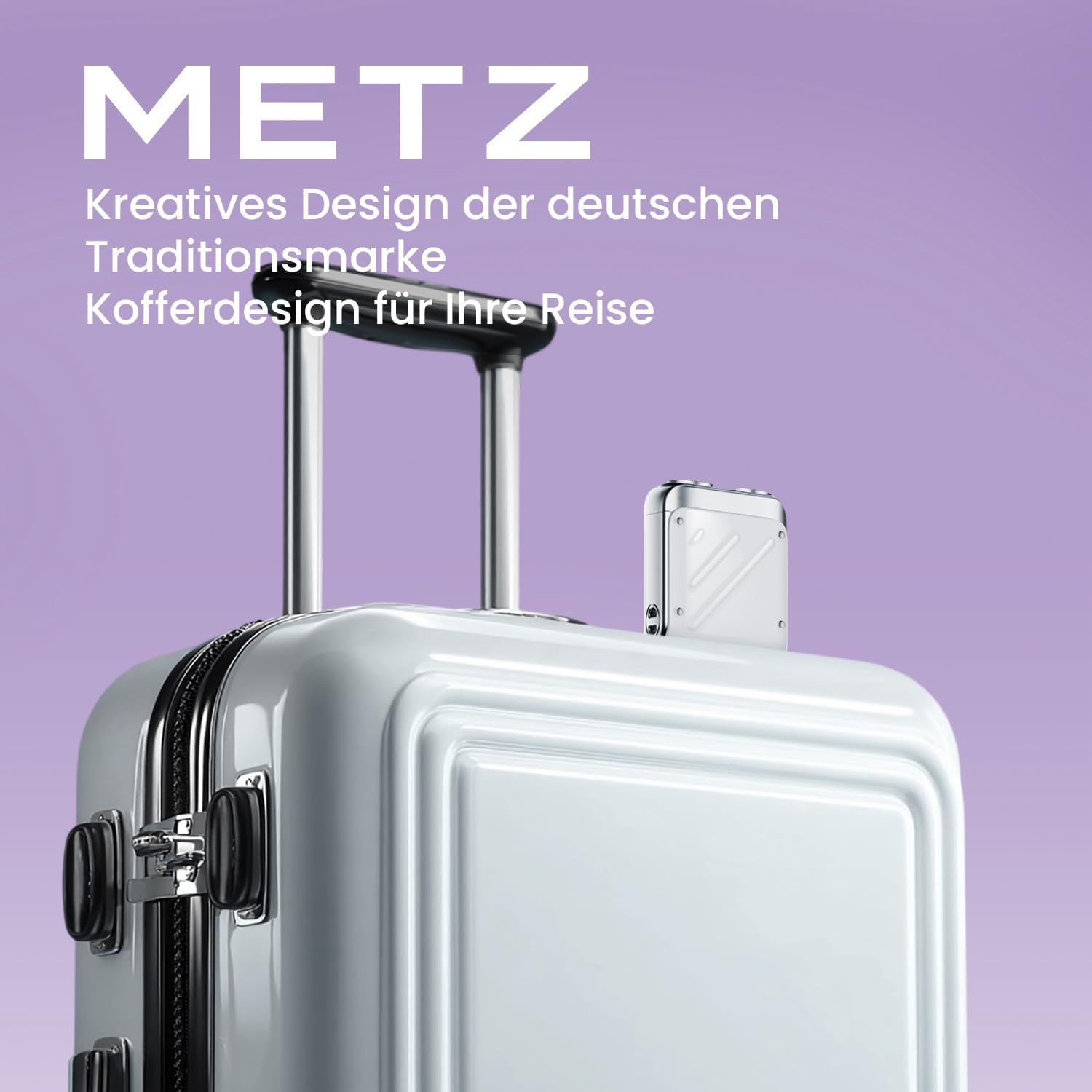 METZ Traveller Elektrorasierer Herren, Tragbarer Rasierer mit Reiseetui, IPX7 Wasserdicht electric Shaver für unterwegs, Nass und Trockenrasierer mit 9000rpm Motor, 60 Tage Akkulaufzeit, Schwarz