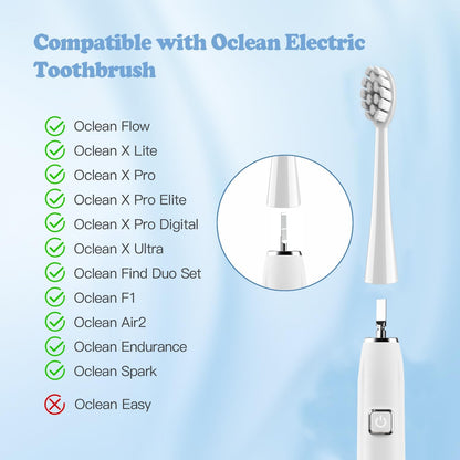 6 Pack Gum Care Replacement Brush Heads Compatible with Oclean Electric Toothbrush Heads for Oclean Spark, Flow, X Pro, X Pro Elite, X Pro Digital, X Lite, X Ultra, Air2, F1