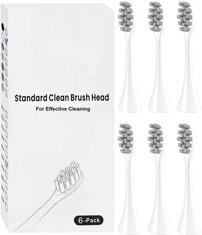 6 Pack Replacement Brush Heads Compatible with Suri Electric Toothbrush for Suri Replacement Toothbrush Heads