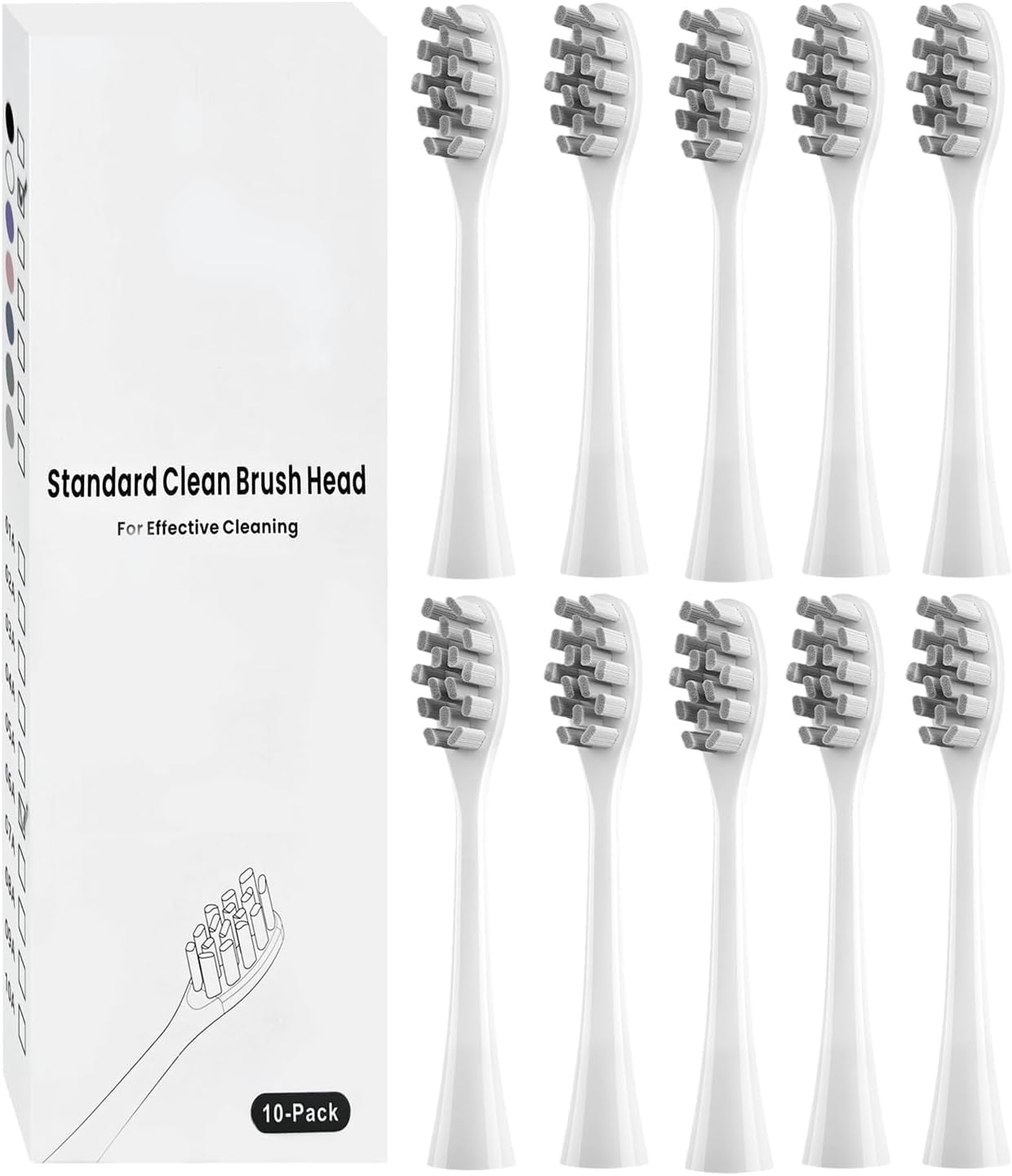 10 Stück Ersatzbürsten Kompatibel mit Wondersmile Elektrische Zahnbürste, Aufsteckbürsten Passend für Wondersmile Schallzahnbürste, Bürstenköpfe für Wondersmile