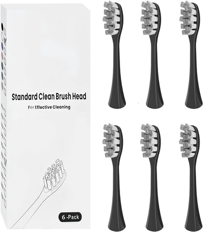 6 Pack Replacement Brush Heads Compatible with Oclean Electric Toothbrush Heads for Oclean Spark, Flow, X Pro, X Pro Elite, X Pro Digital, X Lite, X10, X Ultra, Air2, F1