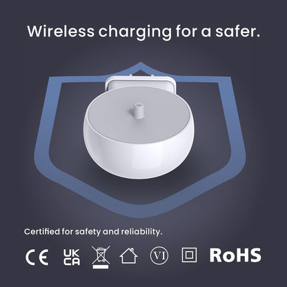 2-in-1 Wall Charger for Philips Sonicare Electric Toothbrush, 3-Port US Plug Charger Base for Philip 1100 3100 4100 4300 4500 5100 5300 6000 6100 6300 7000 Serie, IPX5, White