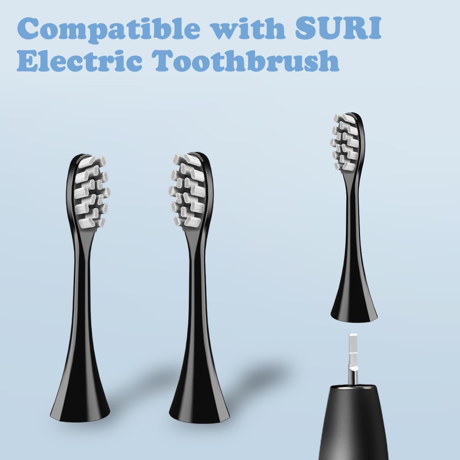 6 Pack Replacement Brush Heads Compatible with Suri Electric Toothbrush for Suri Replacement Toothbrush Heads