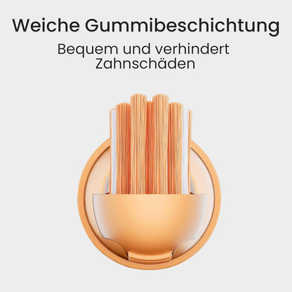 Oclean Easy Clean Bürstenköpfe 2 Pack, Ersatzbürstenköpfe für Oclean Ease elektrische Zahnbürste, weichem Gummi mit soft Borsten, Aufsteckzahnbürstenkopf mit Zungenreiniger, Orange