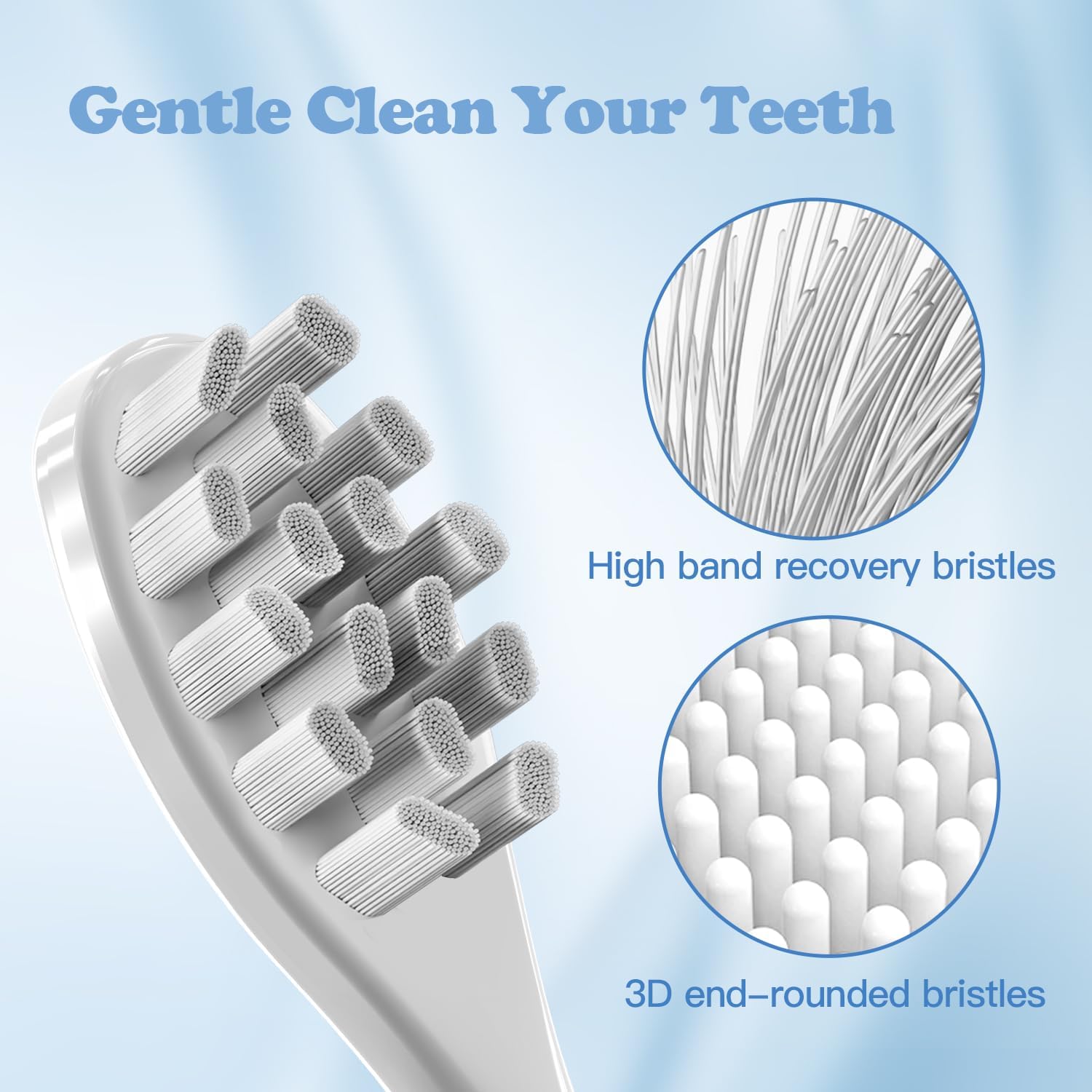 10 Pack Toothbrush Heads Compatible with Oclean Electric Toothbrush, Replacement Brushes Suitable for Oclean One, Flow, X Pro, X Pro Elite, X Pro Digital, X Lite, X10, X Ultra, Air2, F1 etc.