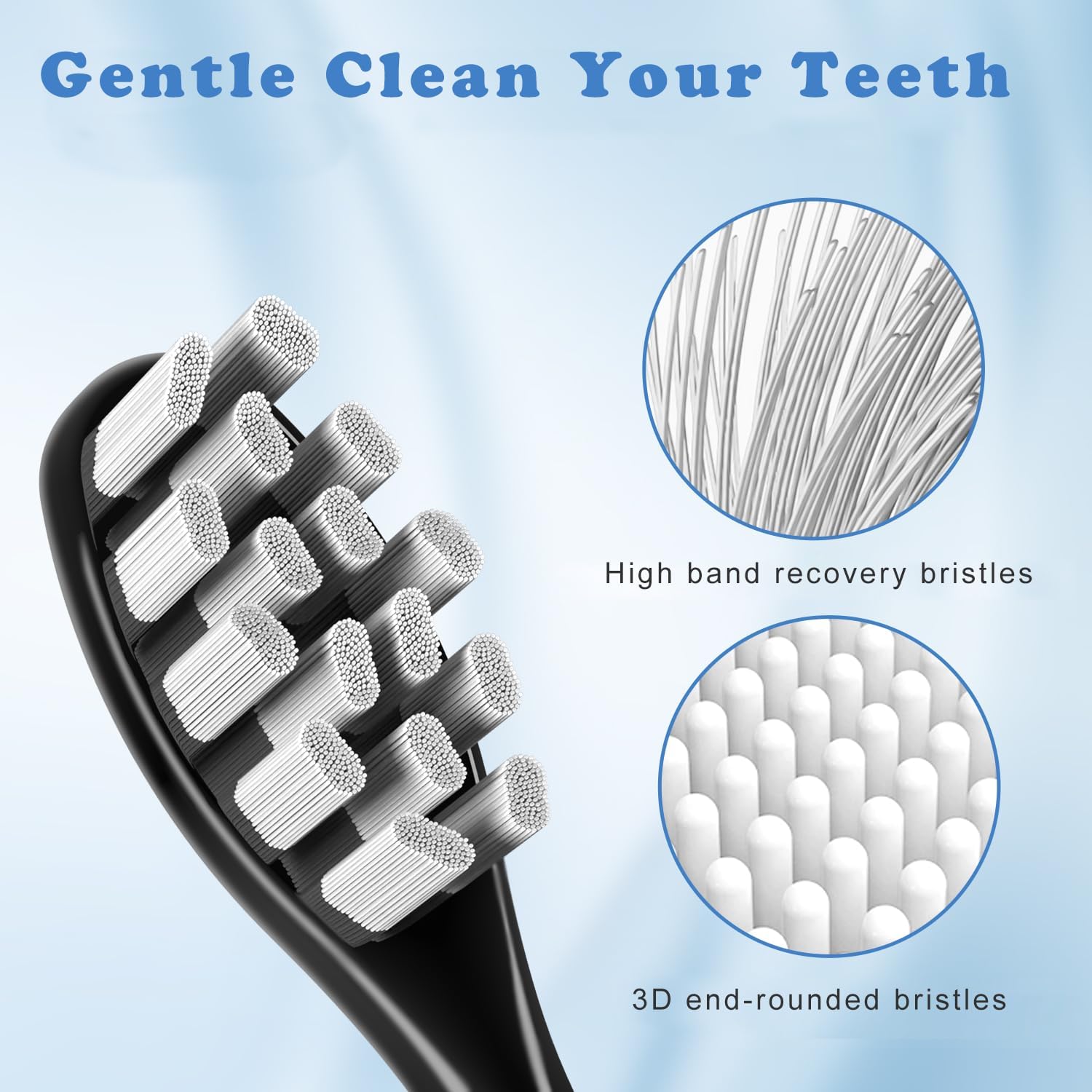 6 Pack Replacement Brush Heads Compatible with Suri Electric Toothbrush for Suri Replacement Toothbrush Heads