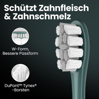 Oclean Elektrische Zahnbürste X Series Pro Gift Set, Schallzahnbürste mit Bildschirm, 3 Modi & 32 Intensitäten Sonic Electric Toothbrush mit Timer, 6 Stücke Bürstenköpfe mit Reiseetui, Grün