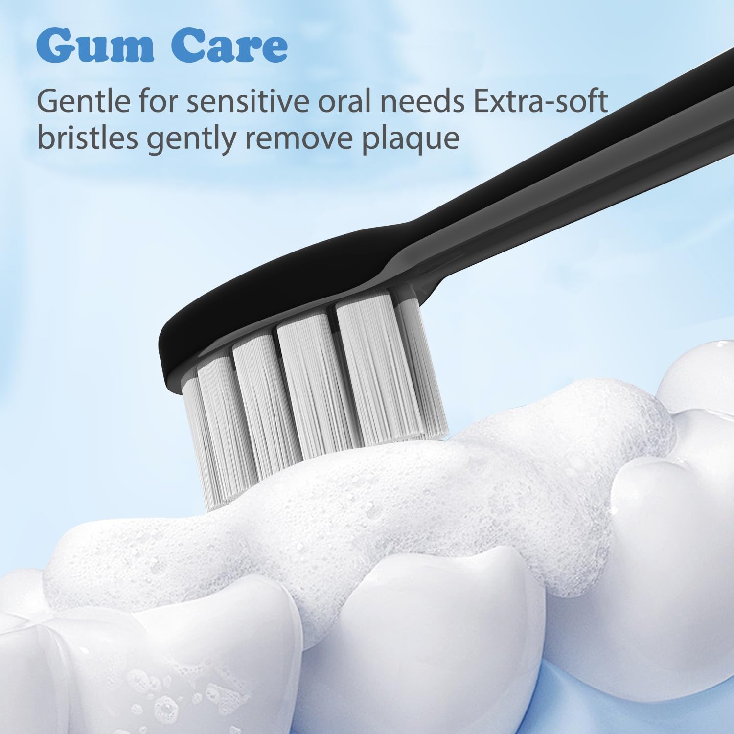 10 Stück Gum Care Bürstenköpfe Kompatibel mit Wondersmile Elektrische Zahnbürste, Ersatzbürsten Aufsteckbürsten Passend für Wondersmile Schallzahnbürste