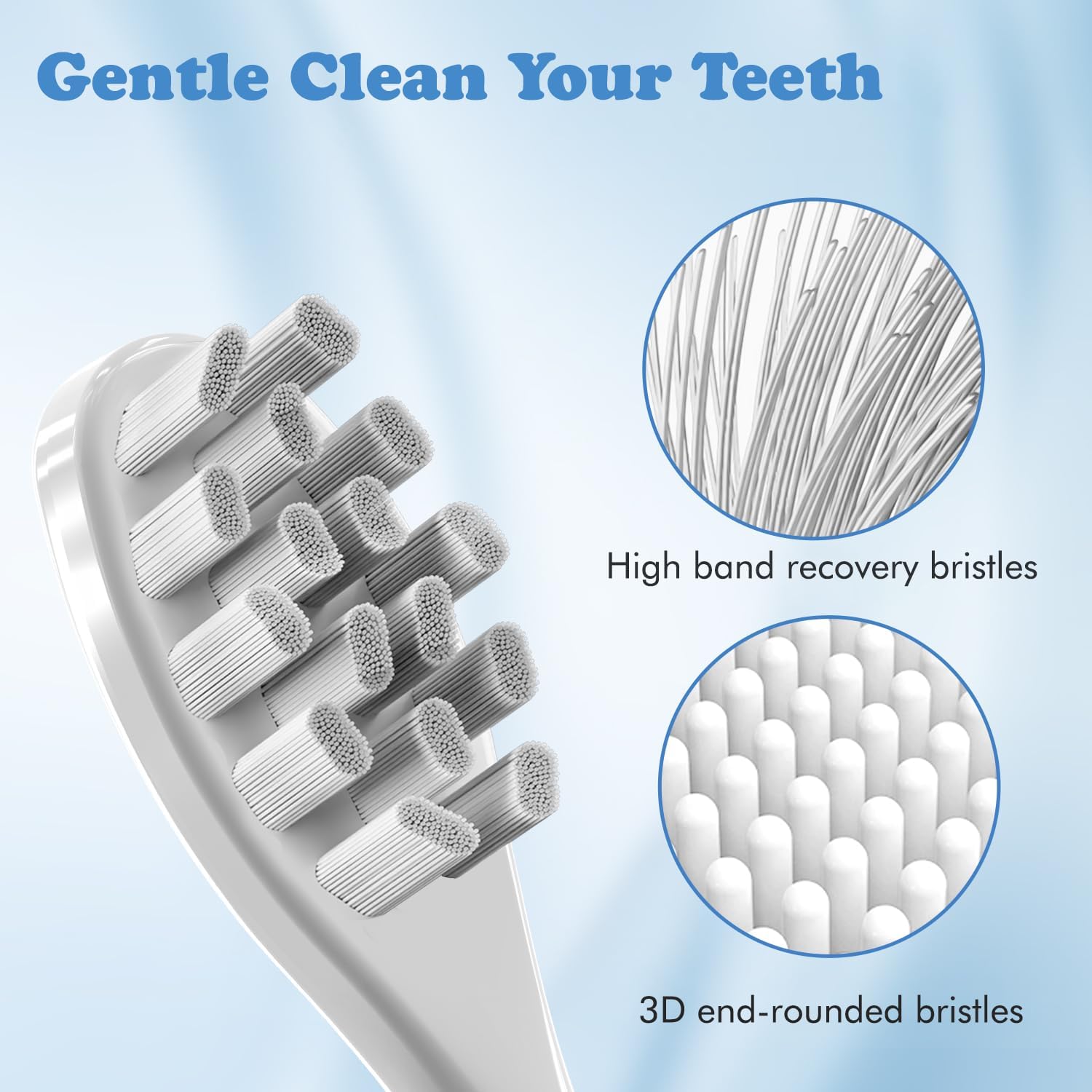 Copimy 10Pcs Replacement Brush Heads Compatible with Ordo Sonic Electric Toothbrush for Ordo Replacement Toothbrush Heads, White