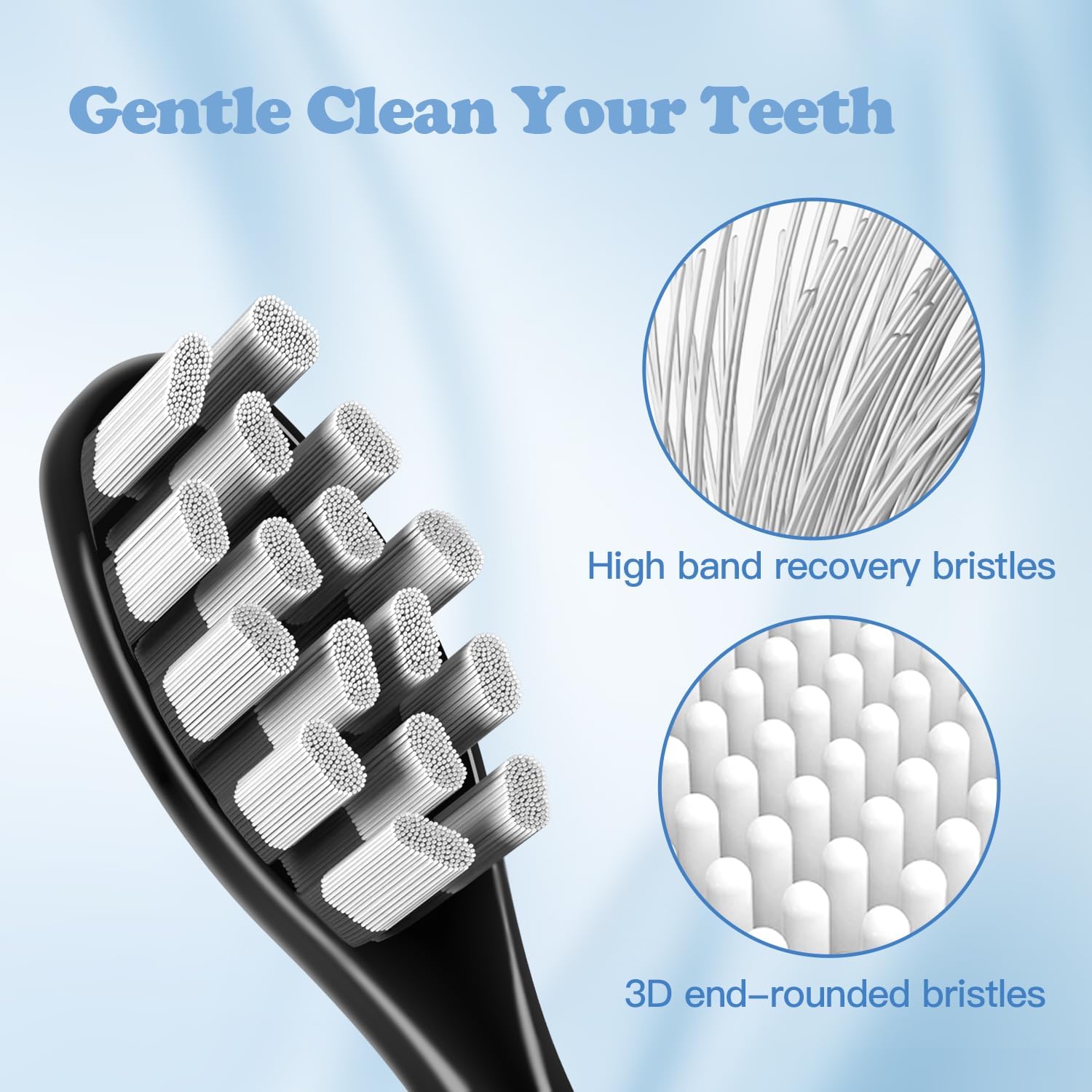 6 Pack Replacement Brush Heads Compatible With Oclean Electric Toothbrush for Spark, Flow, X Pro, X Elite, X Digital, X Lite, X10, X Ultra, Air2, F1