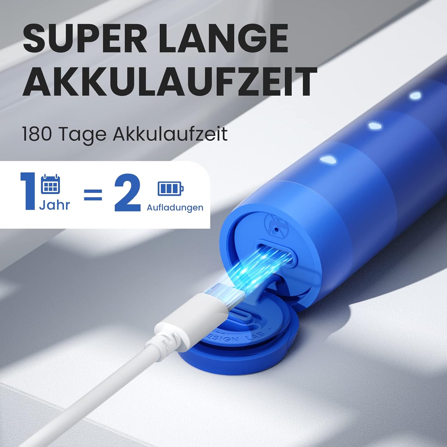 Oclean Find Duo Set Elektrische Zahnbürste, 2er Electric Toothbrush mit 5 Modi, Schallzahnbürste mit 180 Tage Akkulaufzeit, Wasserdicht nach IPX7- Pink & blau