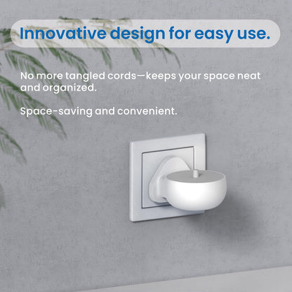 2-in-1 Wall Charger for Philips Sonicare Electric Toothbrush, Charger Base for Philip 1100 3100 4100 4300 4500 5100 5300 6000 6100 6300 7000 Serie, IPX5, White