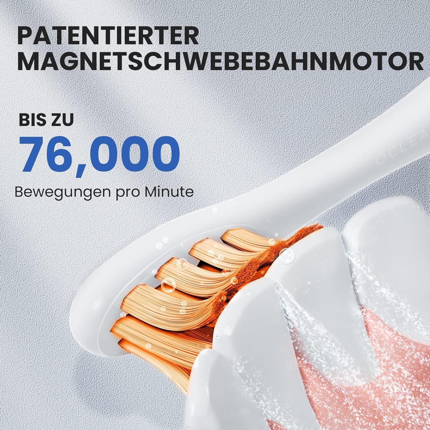 Oclean Flow Elektrische Zahnbürste, Schallzahnbürste mit 180 Tage Akkulaufzeit, 5 Putzmodi Zahnbürste Elektrisch IPX7 Sonic Electric Toothbrush mit DuPont Zahnbürstenkopf, Timer (Weiß)